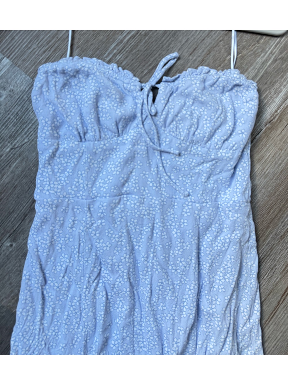 Aeropostale Pale Blue Floral Maxi Dress Summer Dress Sun Dress Sleeveless XS - Picture 2 of 16